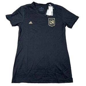 Adidas Women Small Black Los‎ Angeles FC Creator Tee Short Sleeve T-Shirt NWT